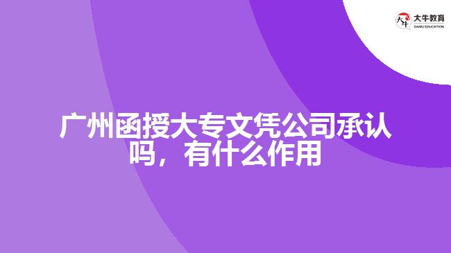 广州函授大专文凭公司承认吗