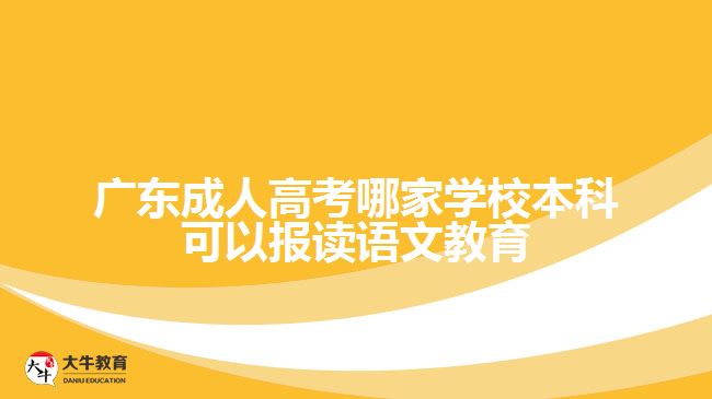 广东成人高考哪家学校本科可以报读语文教育