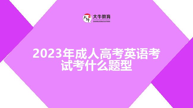 2023年成人高考英语考试考什么题型