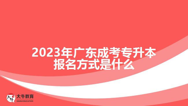 广东成考专升本报名方式是什么